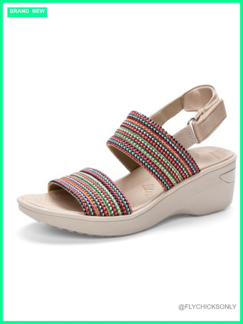 Wedge Slingback Sandals Memory Foam Platform Ankle Strap Women